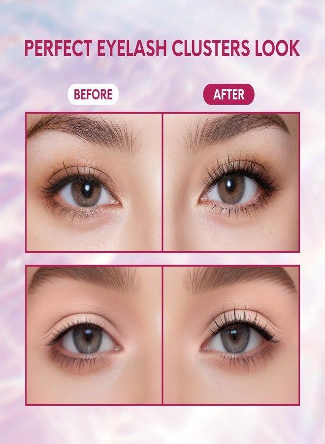 ملين دايري مجموعة رموش ميلين دايري، 80 قطعة، رموش طبيعية، تجعيد C، خفيفة وناعمة، مناسبة لتركيب الرموش بنفسك، طول 8.5-12.5 مم، ناعمة وخفيفة، بنمط المانجا الكورية - Image 3